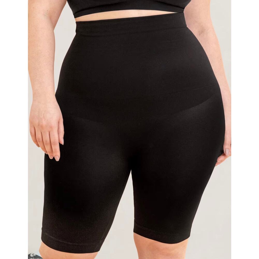 NWT Empetua Shapermint HIGH-WAISTED SHAPER SHORT Black Slimming Stretch‎
